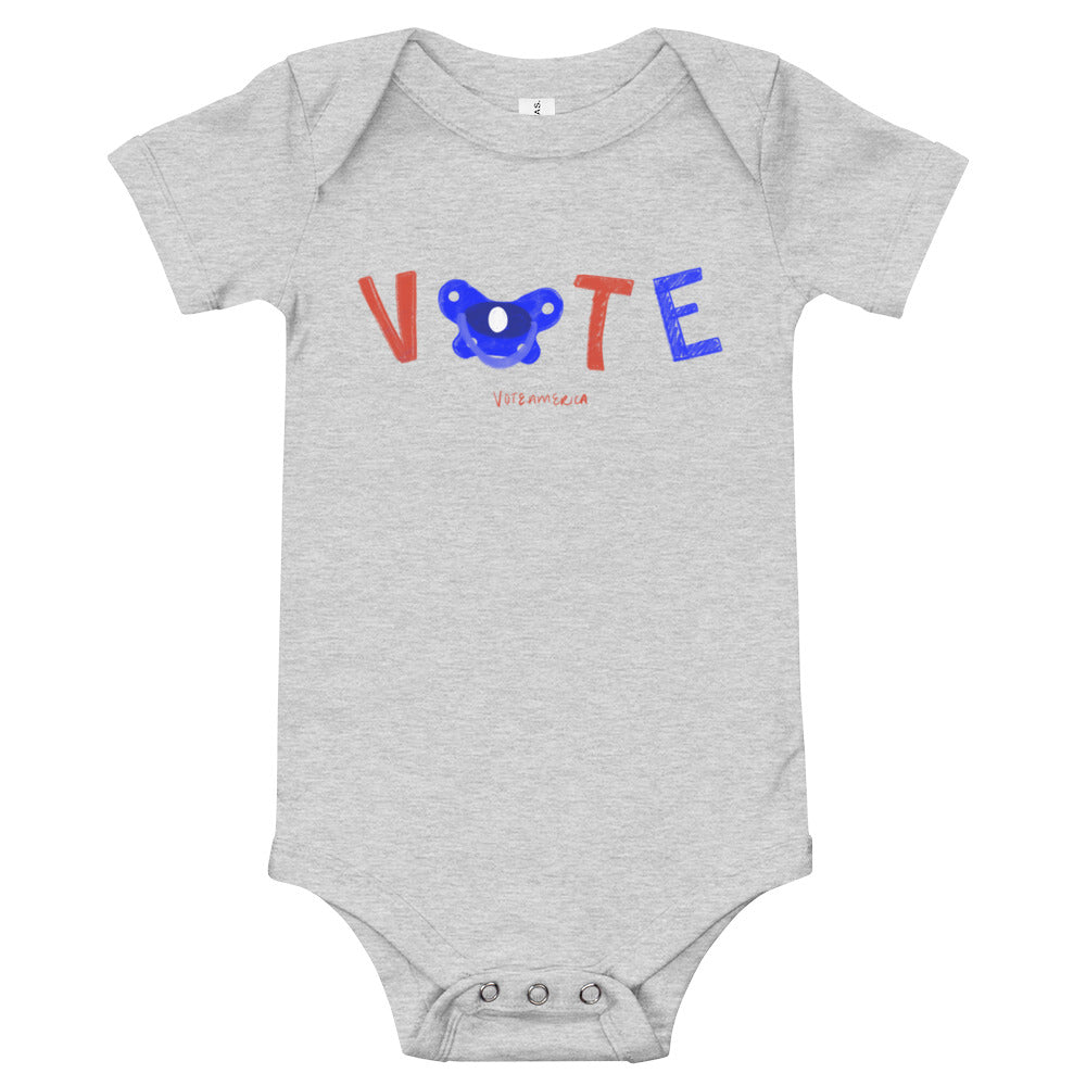 Vote Pacifier Onesie