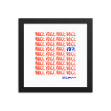 Load image into Gallery viewer, VOTE + VOICE Framed Print
