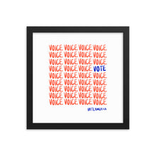 Load image into Gallery viewer, VOTE + VOICE Framed Print
