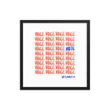 Load image into Gallery viewer, VOTE + VOICE Framed Print
