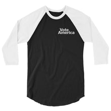 Load image into Gallery viewer, VoteAmerica Unisex 3/4 Sleeve Raglan Shirt
