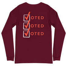 Load image into Gallery viewer, Voted Checkbox - Unisex Long Sleeve Tee
